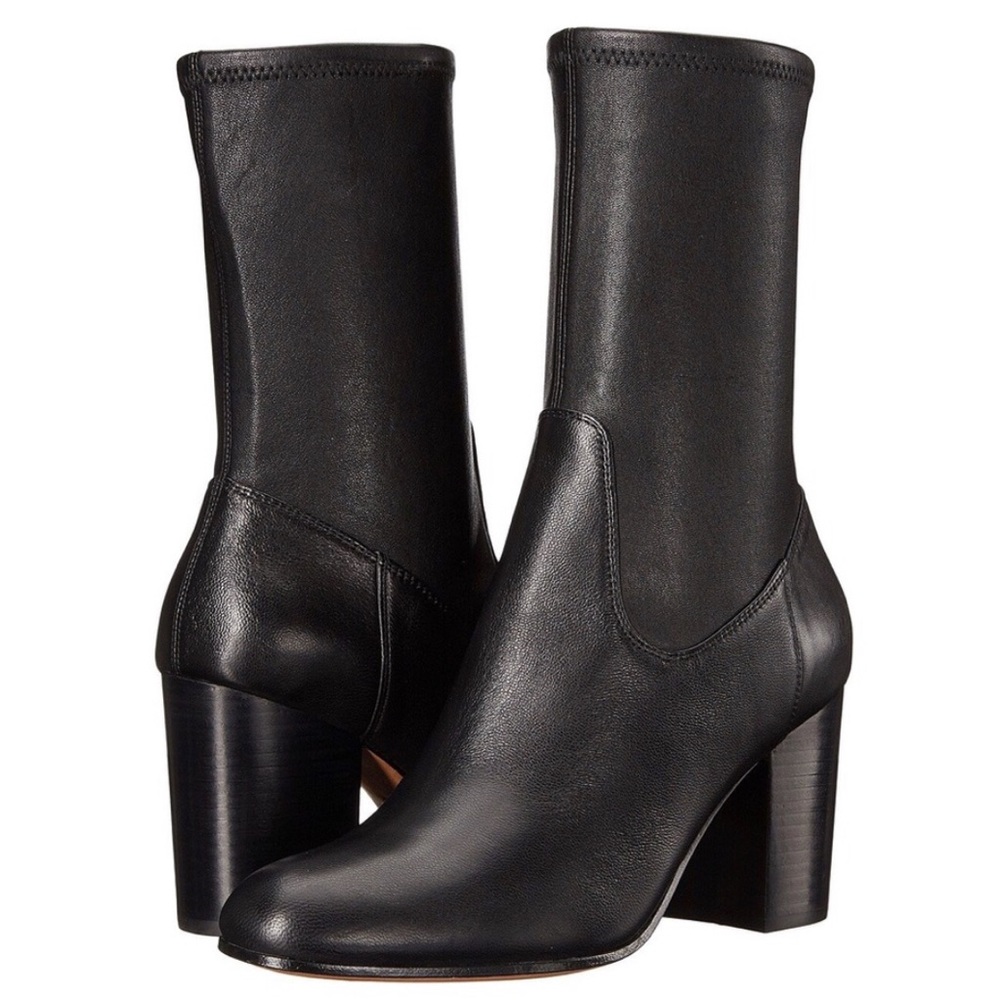 Coach Black Leather Bond Boots